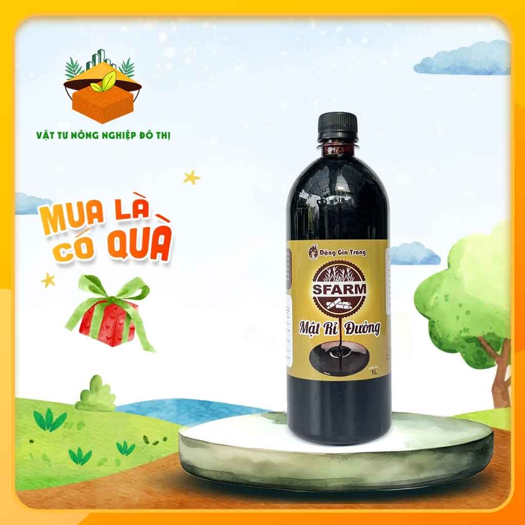 Mật rỉ đường SFARM 1 Lít (Chai 1 lít), giải pháp tối ưu cho ủ phân | Độc quyền VTNN Đô Thị