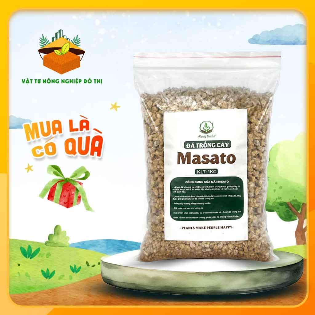 Túi 1Kg Đá Masato - Size 3-6mm | Rải mặt, giúp sen đá lên màu đẹp, kích rễ | Độc quyền VTNN Đô Thị
