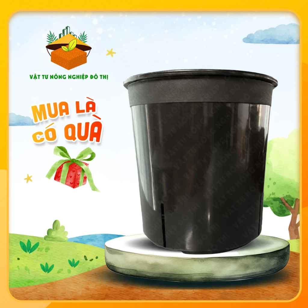Chậu nhựa đen Thakico - Tròn - Size lớn | Độc quyền VTNN Đô Thị