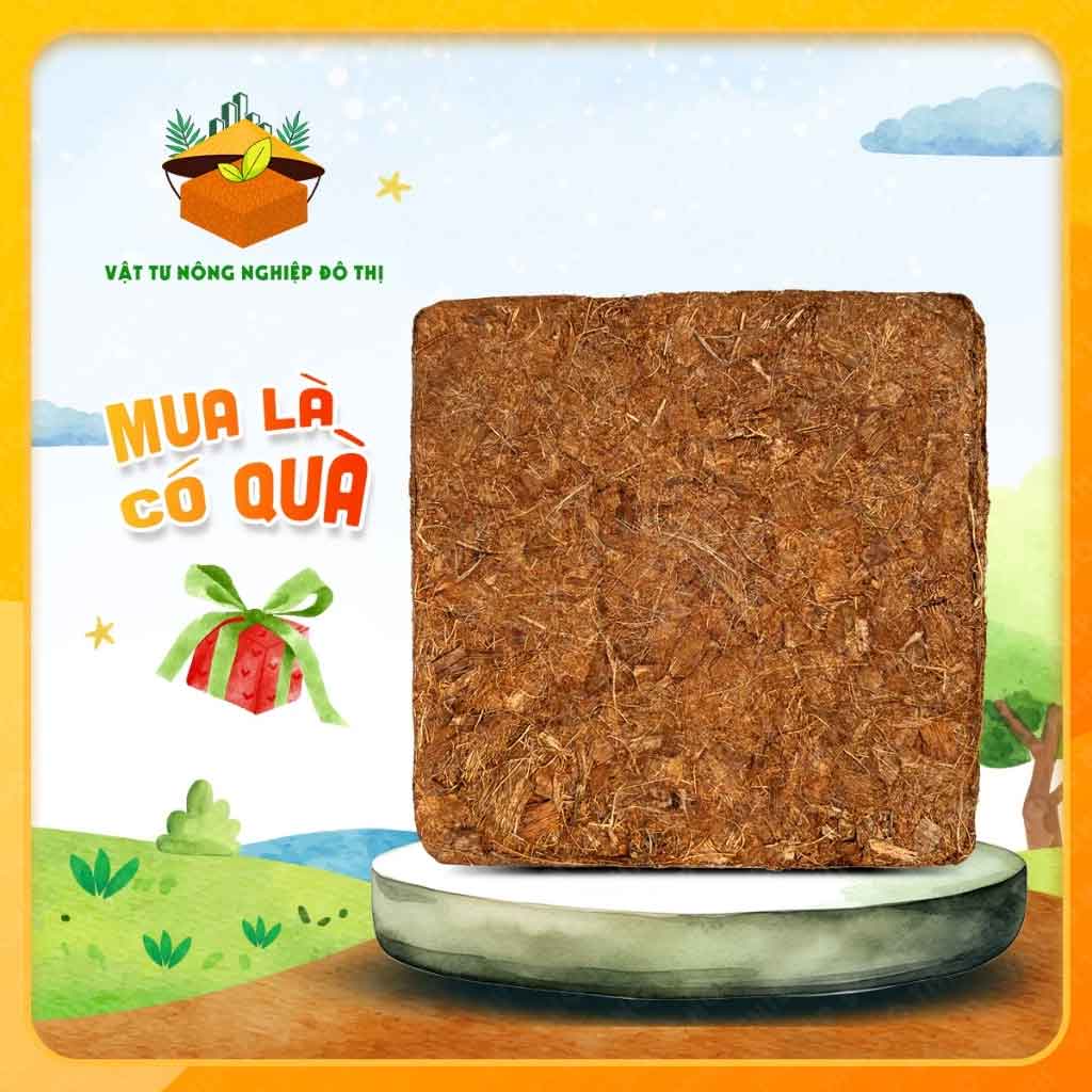 Viên nén xơ chip mụn dừa 1Kg đã qua xử lý - Giá thể trồng cây | Độc quyền VTNN Đô Thị